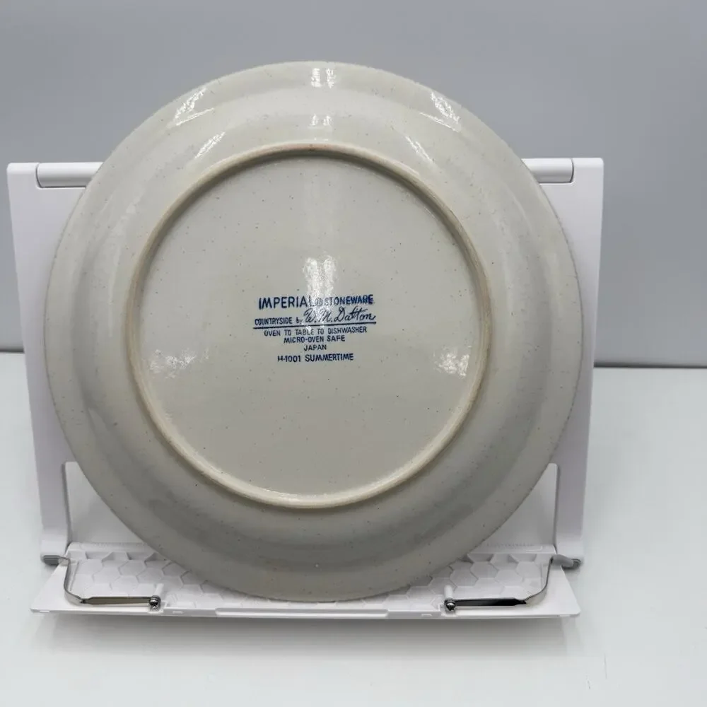 VTG Retro Imperial Stoneware W.M. Dalton H-1001 Summertime Dinner Plate 10.5” EC